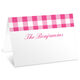 Pink Gingham Folded Place Cards Image 1 of 6